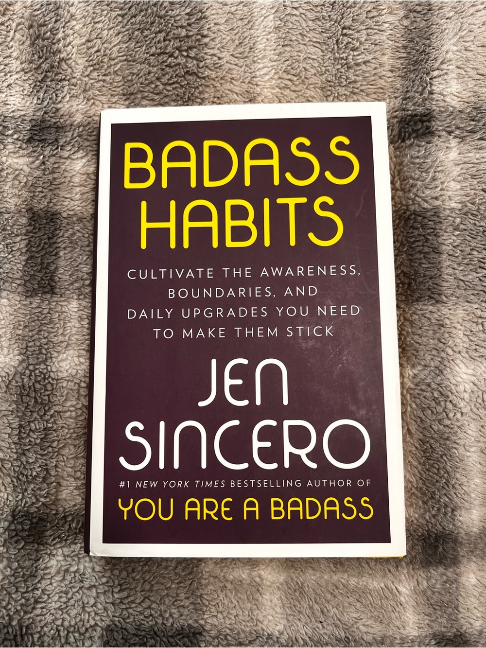 Badass Habits Book - Plum Cover with Yellow Title